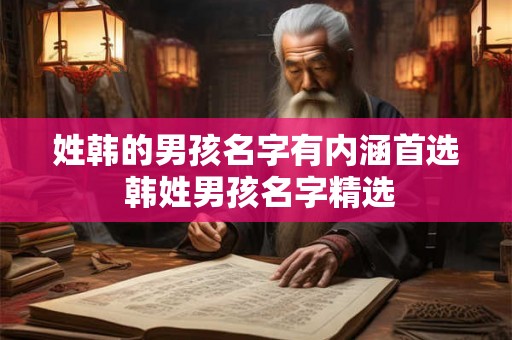 姓韩的男孩名字有内涵首选 韩姓男孩名字精选 姓韩的男孩名字有内涵首选 韩姓男孩名字精选