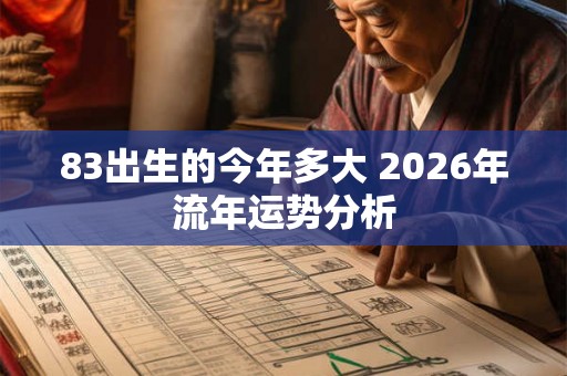 83出生的今年多大 2026年流年运势分析