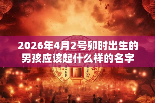 2026年4月2号卯时出生的男孩应该起什么样的名字