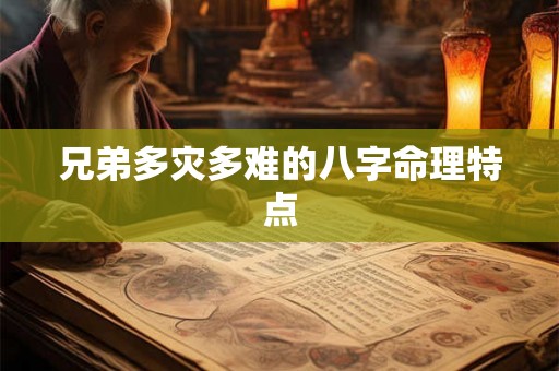 兄弟多灾多难的八字命理特点