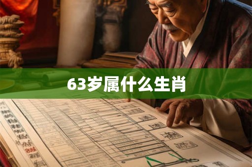 63岁属什么生肖