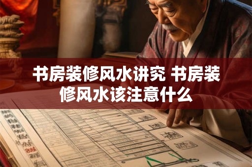 书房装修风水讲究 书房装修风水该注意什么
