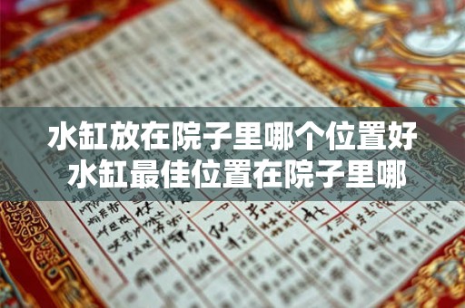 水缸放在院子里哪个位置好 水缸最佳位置在院子里哪儿