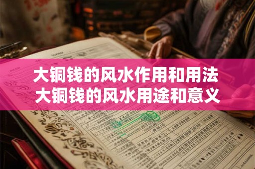 大铜钱的风水作用和用法 大铜钱的风水用途和意义