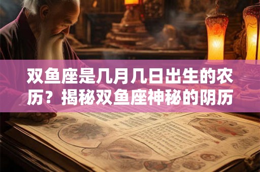 双鱼座是几月几日出生的农历？揭秘双鱼座神秘的阴历日期