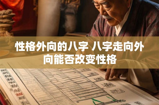 性格外向的八字 八字走向外向能否改变性格