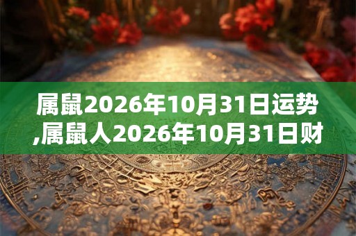 属鼠2026年10月31日运势,属鼠人2026年10月31日财运,生肖鼠2026年10月31日运势