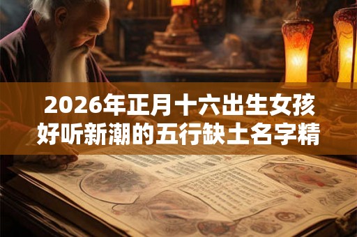 2026年正月十六出生女孩好听新潮的五行缺土名字精选! 2026年正月十六出生女孩好听新潮的五行缺土名字精选!