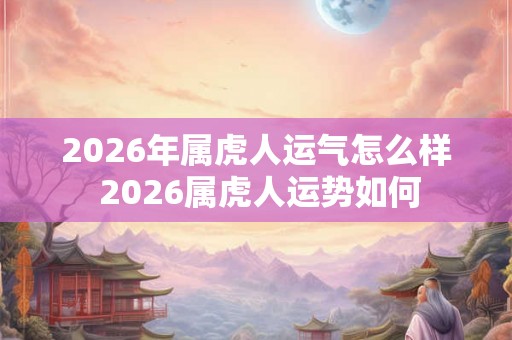 2026年属虎人运气怎么样 2026属虎人运势如何