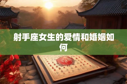 射手座女生的爱情和婚姻如何