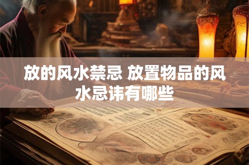 放的风水禁忌 放置物品的风水忌讳有哪些