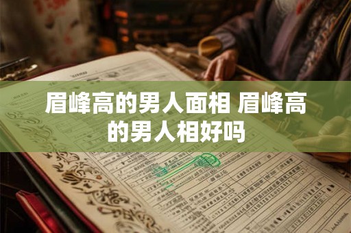 眉峰高的男人面相 眉峰高的男人相好吗