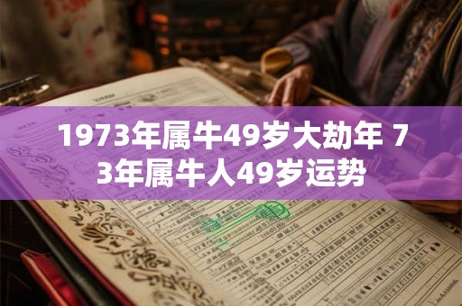 1973年属牛49岁大劫年 73年属牛人49岁运势 1973年属牛49岁大劫年 73年属牛人49岁运势