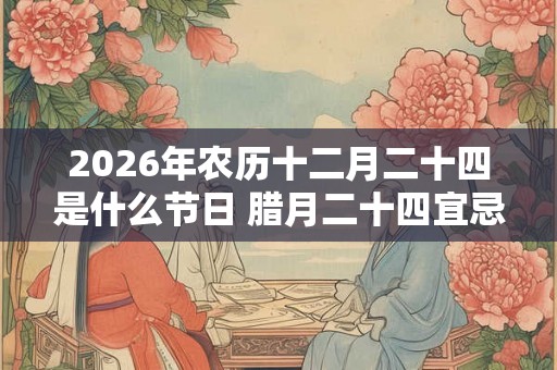 2026年农历十二月二十四是什么节日 腊月二十四宜忌 2026年农历十二月二十四是什么节日 腊月二十四宜忌