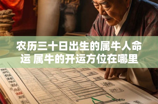 农历三十日出生的属牛人命运 属牛的开运方位在哪里 农历三十日出生的属牛人命运 属牛的开运方位在哪里