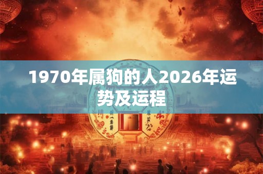 1970年属狗的人2026年运势及运程 1970年属狗的人2026年运势及运程
