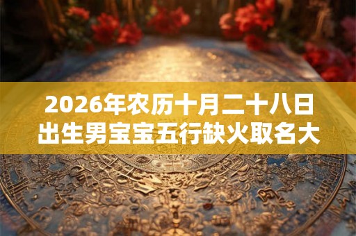 2026年农历十月二十八日出生男宝宝五行缺火取名大全 2026年农历十月二十八日出生男宝宝五行缺火取名大全