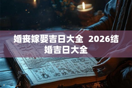 婚丧嫁娶吉日大全  2026结婚吉日大全