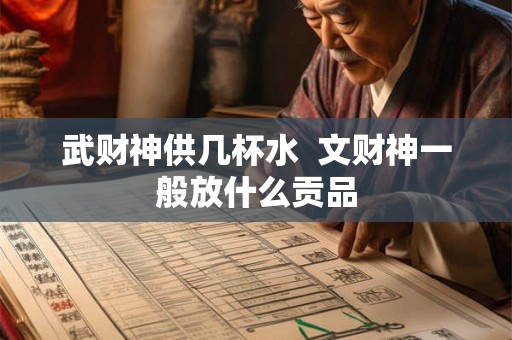 武财神供几杯水  文财神一般放什么贡品