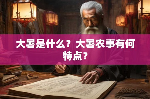 大暑是什么？大暑农事有何特点？