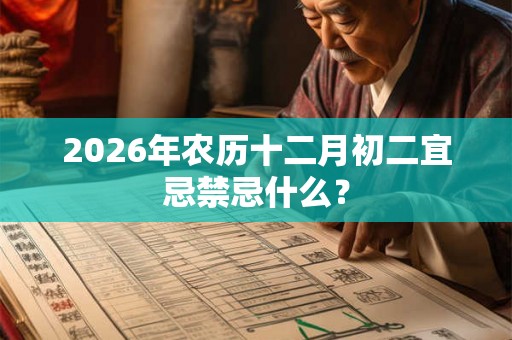 2026年农历十二月初二宜忌禁忌什么？
