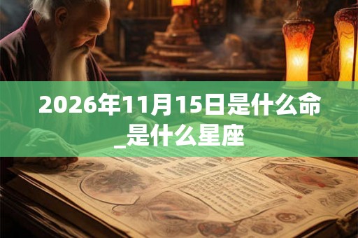 2026年11月15日是什么命_是什么星座