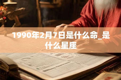 1990年2月7日是什么命_是什么星座