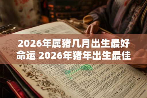 2026年属猪几月出生最好命运 2026年猪年出生最佳月份