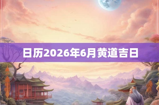 日历2026年6月黄道吉日