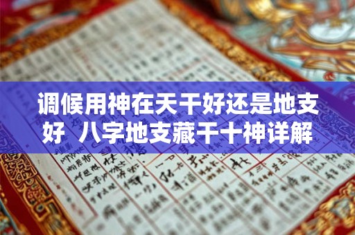 调候用神在天干好还是地支好  八字地支藏干十神详解