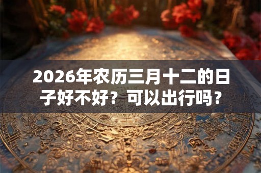 2026年农历三月十二的日子好不好？可以出行吗？