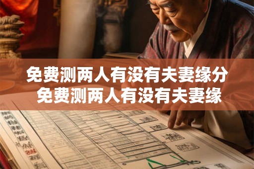 免费测两人有没有夫妻缘分 免费测两人有没有夫妻缘分免费测试
