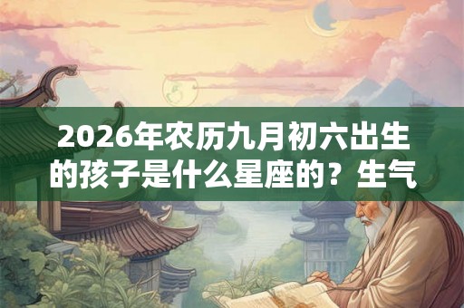 2026年农历九月初六出生的孩子是什么星座的？生气会有什么表现？