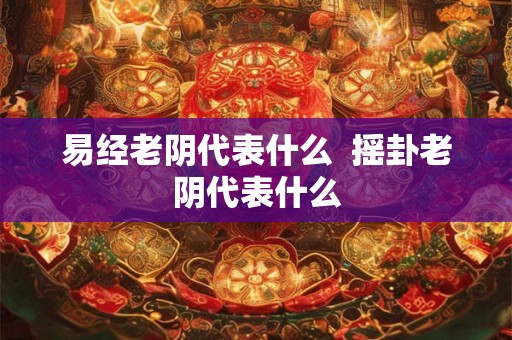 易经老阴代表什么  摇卦老阴代表什么