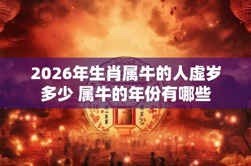 2026年生肖属牛的人虚岁多少 属牛的年份有哪些 2026年生肖属牛的人虚岁多少 属牛的年份有哪些
