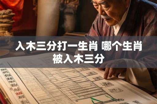 入木三分打一生肖 哪个生肖被入木三分