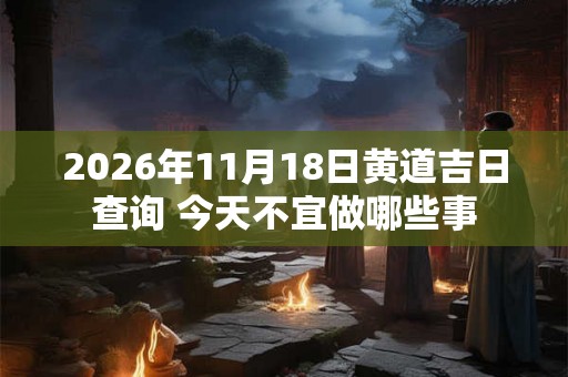 2026年11月18日黄道吉日查询 今天不宜做哪些事