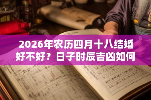 2026年农历四月十八结婚好不好？日子时辰吉凶如何？