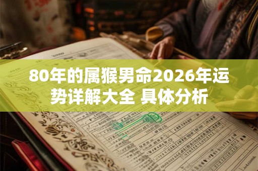 80年的属猴男命2026年运势详解大全 具体分析 80年的属猴男命2026年运势详解大全 具体分析