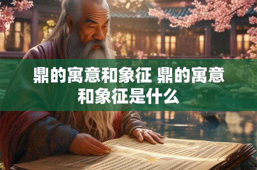鼎的寓意和象征 鼎的寓意和象征是什么