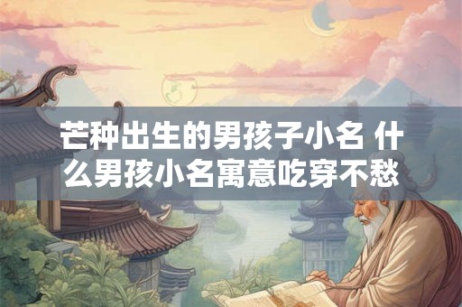 芒种出生的男孩子小名 什么男孩小名寓意吃穿不愁 芒种出生的男孩子小名 什么男孩小名寓意吃穿不愁