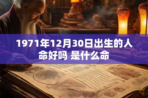 1971年12月30日出生的人命好吗 是什么命 1971年12月30日出生的人命好吗 是什么命