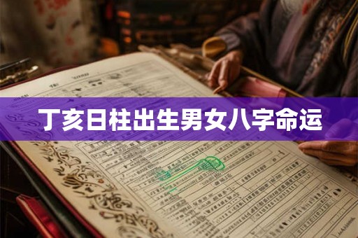 丁亥日柱出生男女八字命运