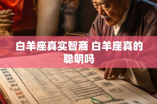 白羊座真实智商 白羊座真的聪明吗