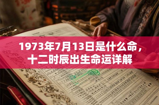 1973年7月13日是什么命，十二时辰出生命运详解