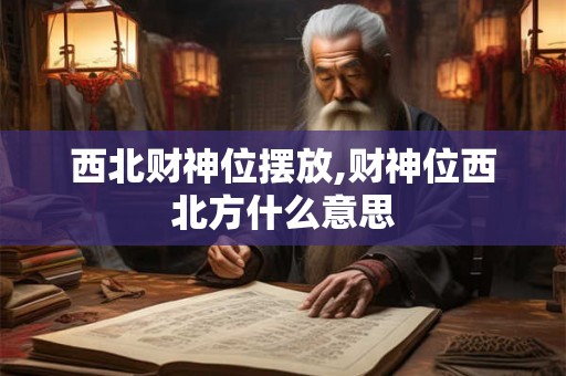 西北财神位摆放,财神位西北方什么意思