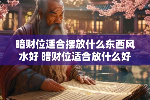 暗财位适合摆放什么东西风水好 暗财位适合放什么好