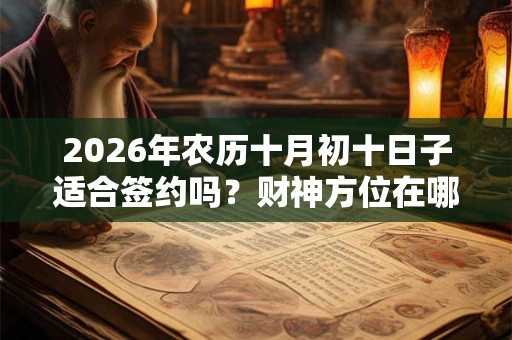2026年农历十月初十日子适合签约吗？财神方位在哪个位置？