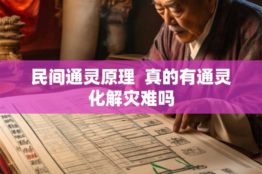 民间通灵原理  真的有通灵化解灾难吗