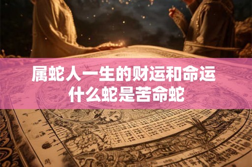 属蛇人一生的财运和命运 什么蛇是苦命蛇